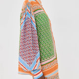 Koszula oversize z artystycznym printem i rękawem lantern