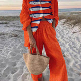 Casualowy komplet oversize z unikalnym printem