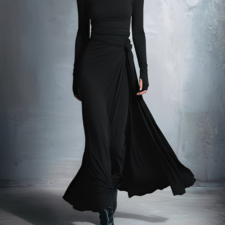 Sukienka maxi z bocznym węzłem