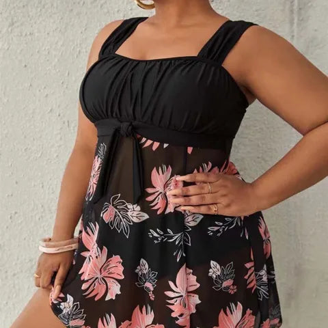 Jednoczęściowy kostium kąpielowy z wbudowanym biustonoszem