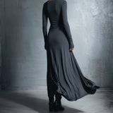 Sukienka maxi z bocznym węzłem