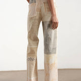 Jeansy z Szerokimi Nogawkami i Wysokim Stanem