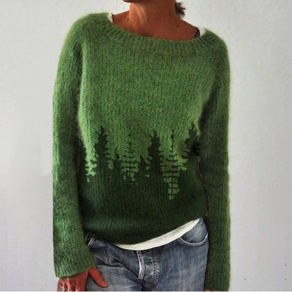 Alicja | Sweter z dzianiny w stylu retro skandynawskim