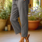 Letnie spodnie z lnu i bawełny