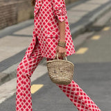 Komplet garniturowy w geometryczny wzór