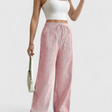 Przewiewne szerokie spodnie z kieszeniami