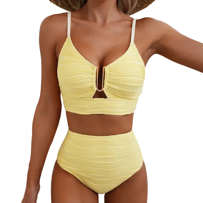 Wysokostanowy bikini modelujący z efektem wygładzenia brzucha