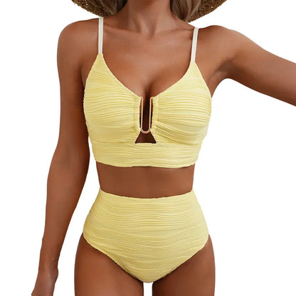 Wysokostanowy bikini modelujący z efektem wygładzenia brzucha