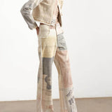 Jeansy z Szerokimi Nogawkami i Wysokim Stanem