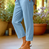 Letnie spodnie z lnu i bawełny