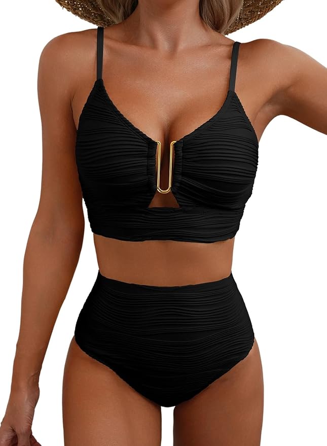 Wysokostanowy bikini modelujący z efektem wygładzenia brzucha