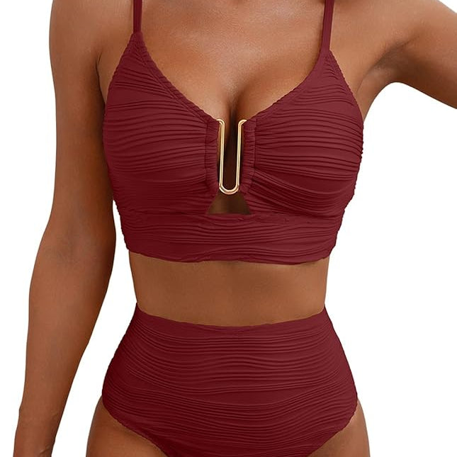 Wysokostanowy bikini modelujący z efektem wygładzenia brzucha