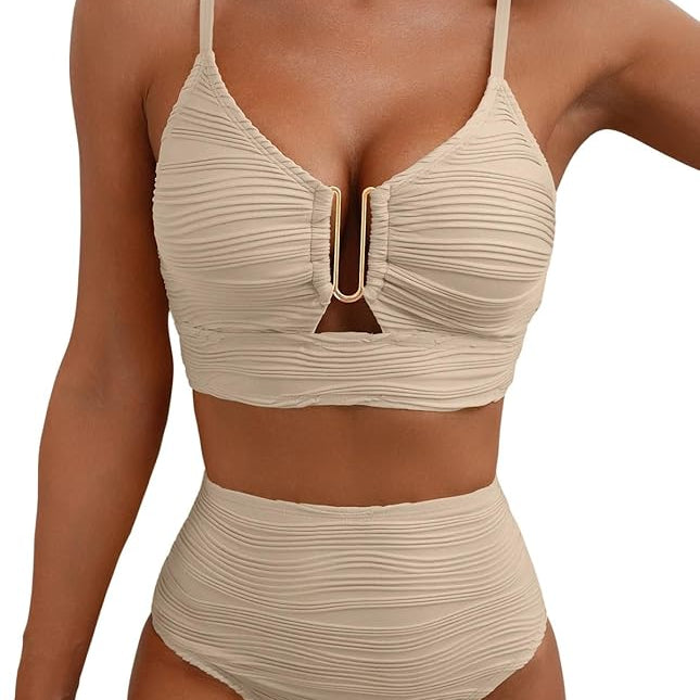 Wysokostanowy bikini modelujący z efektem wygładzenia brzucha