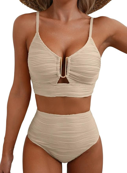 Wysokostanowy bikini modelujący z efektem wygładzenia brzucha