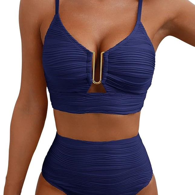 Wysokostanowy bikini modelujący z efektem wygładzenia brzucha