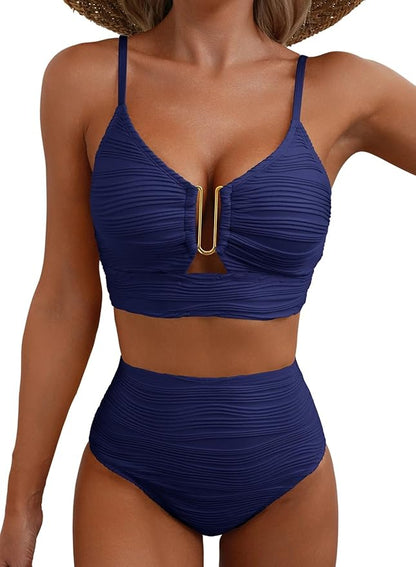 Wysokostanowy bikini modelujący z efektem wygładzenia brzucha
