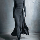 Sukienka maxi z bocznym węzłem