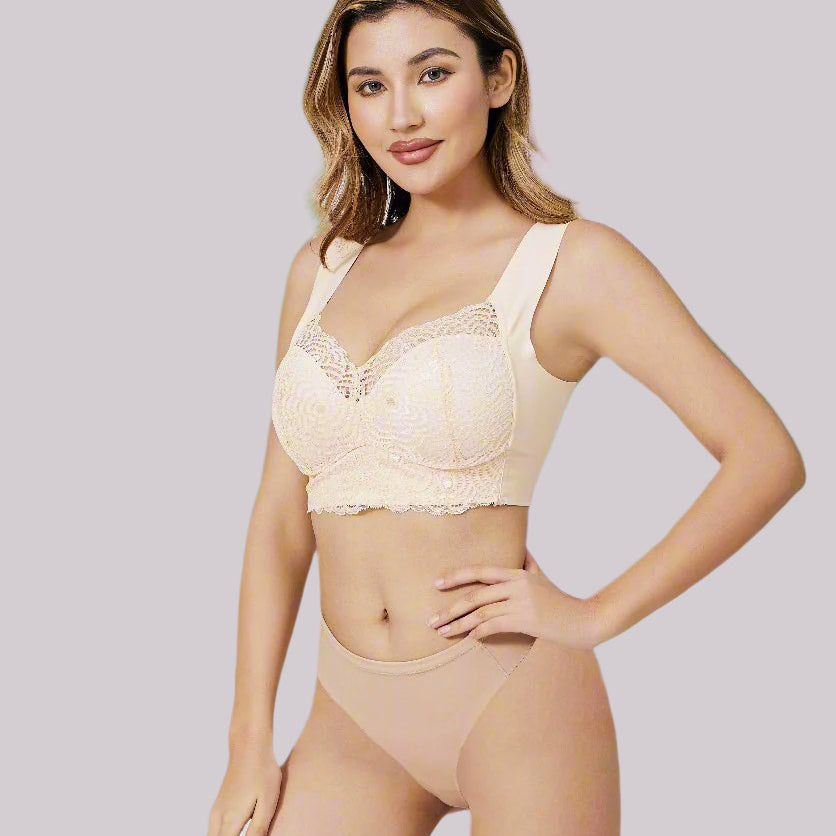 Wygodny biustonosz push-up z koronką