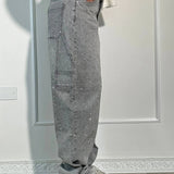 Lśniące jeansy Carpenter z cekinami