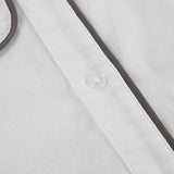 Elegancki komplet z koszulą i szortami z kontrastową lamówką