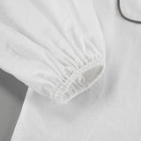 Elegancki komplet z koszulą i szortami z kontrastową lamówką