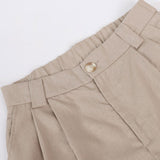 Lniany komplet z kamizelką V-neck i szerokimi spodniami maxi