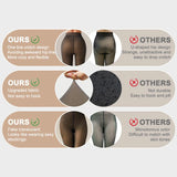 Półprzezroczyste rajstopy z podszewką z polaru