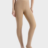 Półprzezroczyste rajstopy z podszewką z polaru