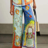 Komplet Mediterranean Art z Koszulą i Spodniami