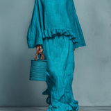 Komplet minimalistyczny w kolorze turkusu