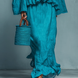 Komplet minimalistyczny w kolorze turkusu