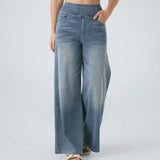 Wygodne spodnie z wysokim stanem