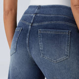 Wygodne spodnie z wysokim stanem