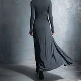 Sukienka maxi z bocznym węzłem