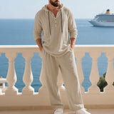 Herren Kapuze Casual Loose Top & Hose 2-teiliges Set