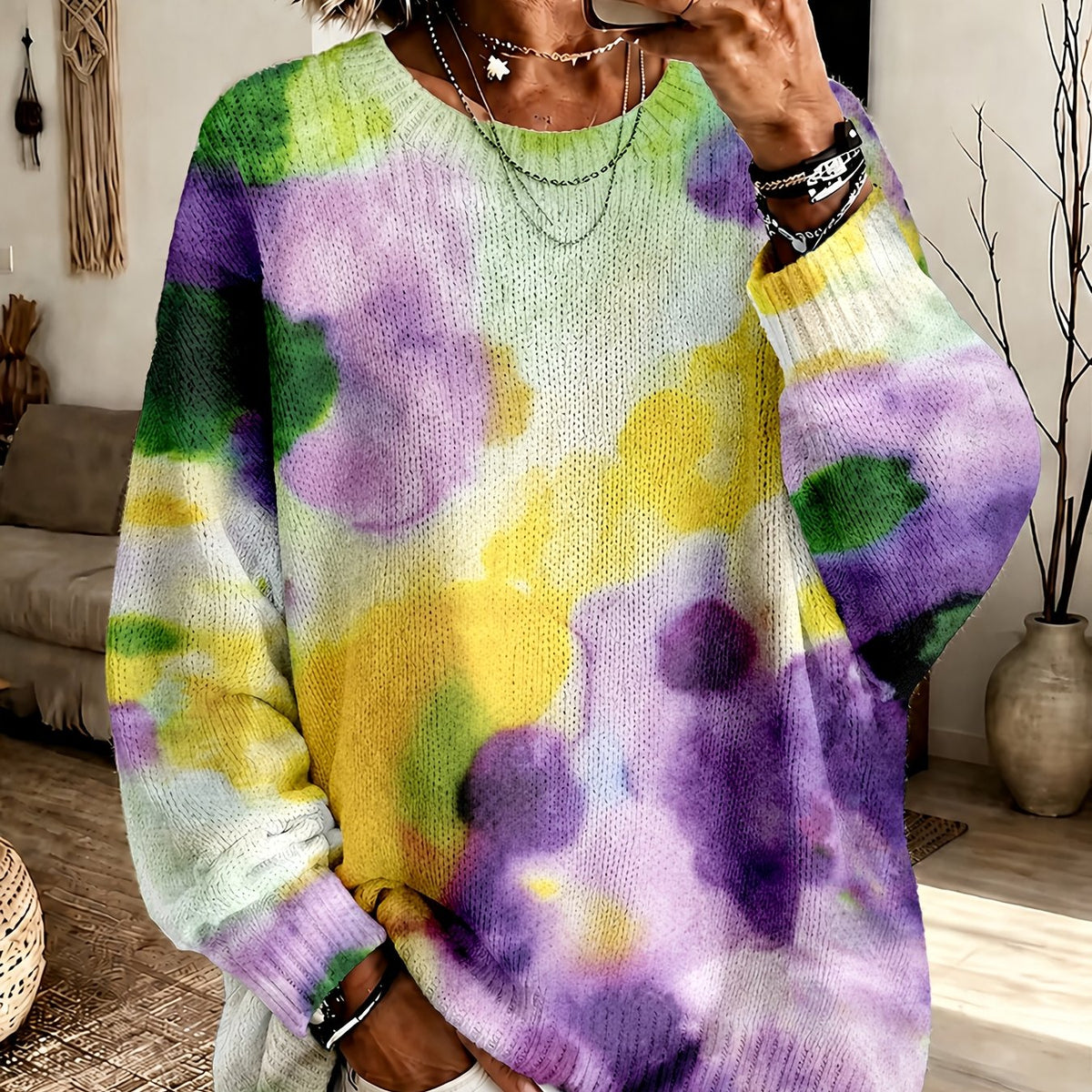 Zyta | Sweter tie-dye w pastelowych barwach