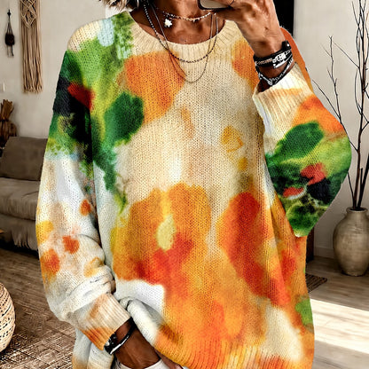 Iga | Sweter z kolorowym wzorem tie-dye