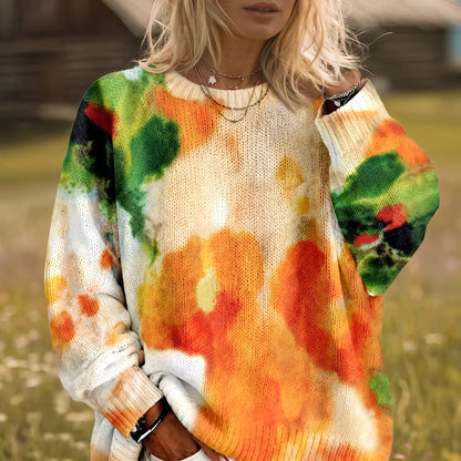 Iga | Sweter z kolorowym wzorem tie-dye