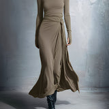 Sukienka maxi z bocznym węzłem